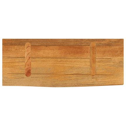 bordplade 80x40x2,5 cm naturlig kant massivt mangotræ