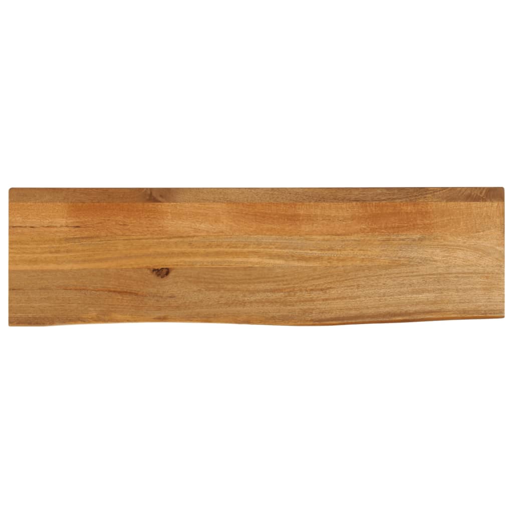 bordplade 120x40x2,5 cm naturlig kant massivt mangotræ