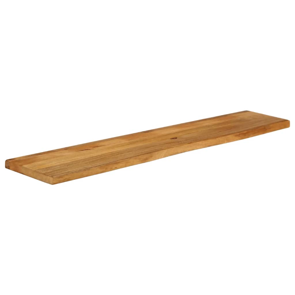 bordplade 140x40x2,5 cm naturlig kant massivt mangotræ