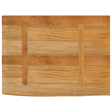 bordplade 70x60x2,5 cm naturlig kant massivt mangotræ