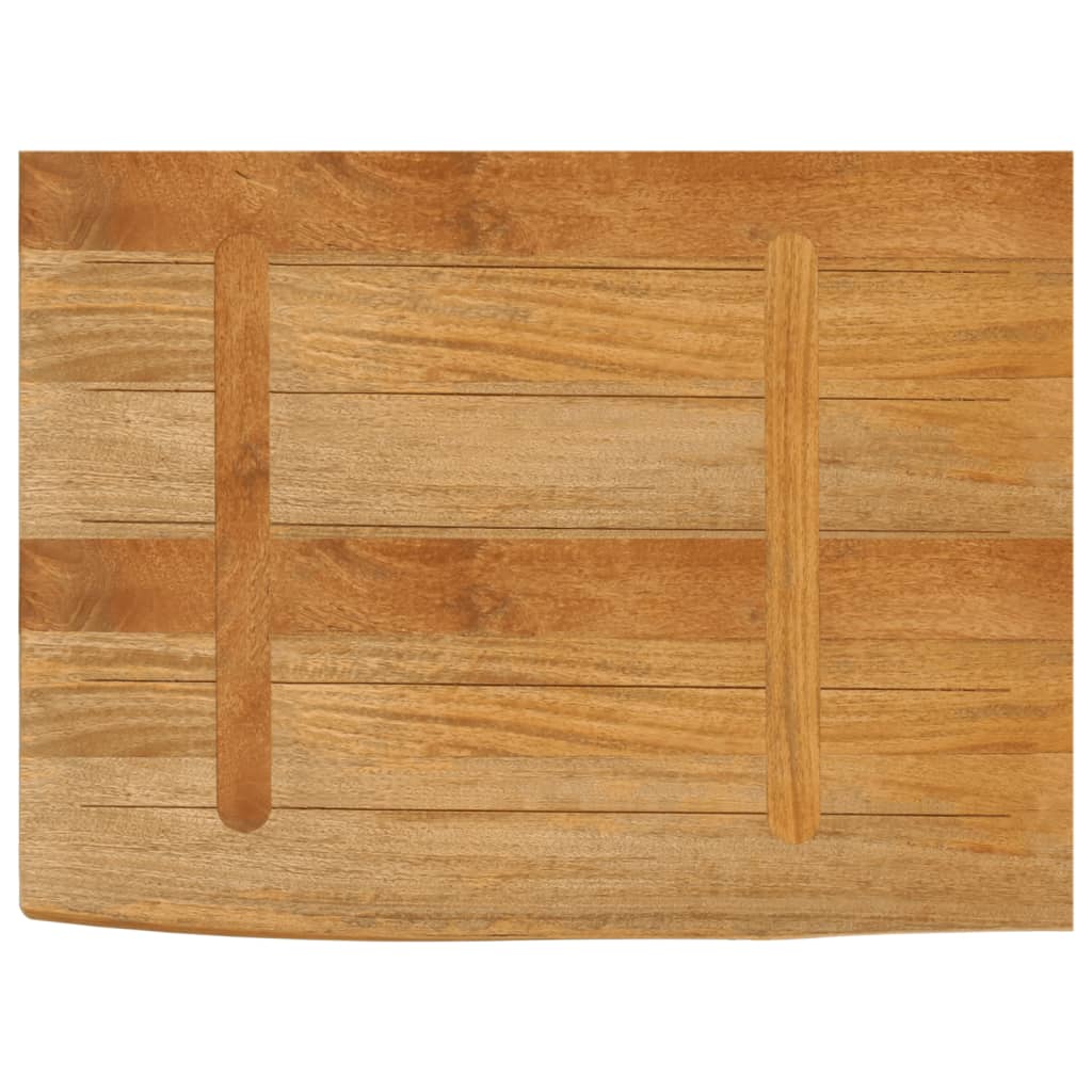 bordplade 80x60x2,5 cm naturlig kant massivt mangotræ