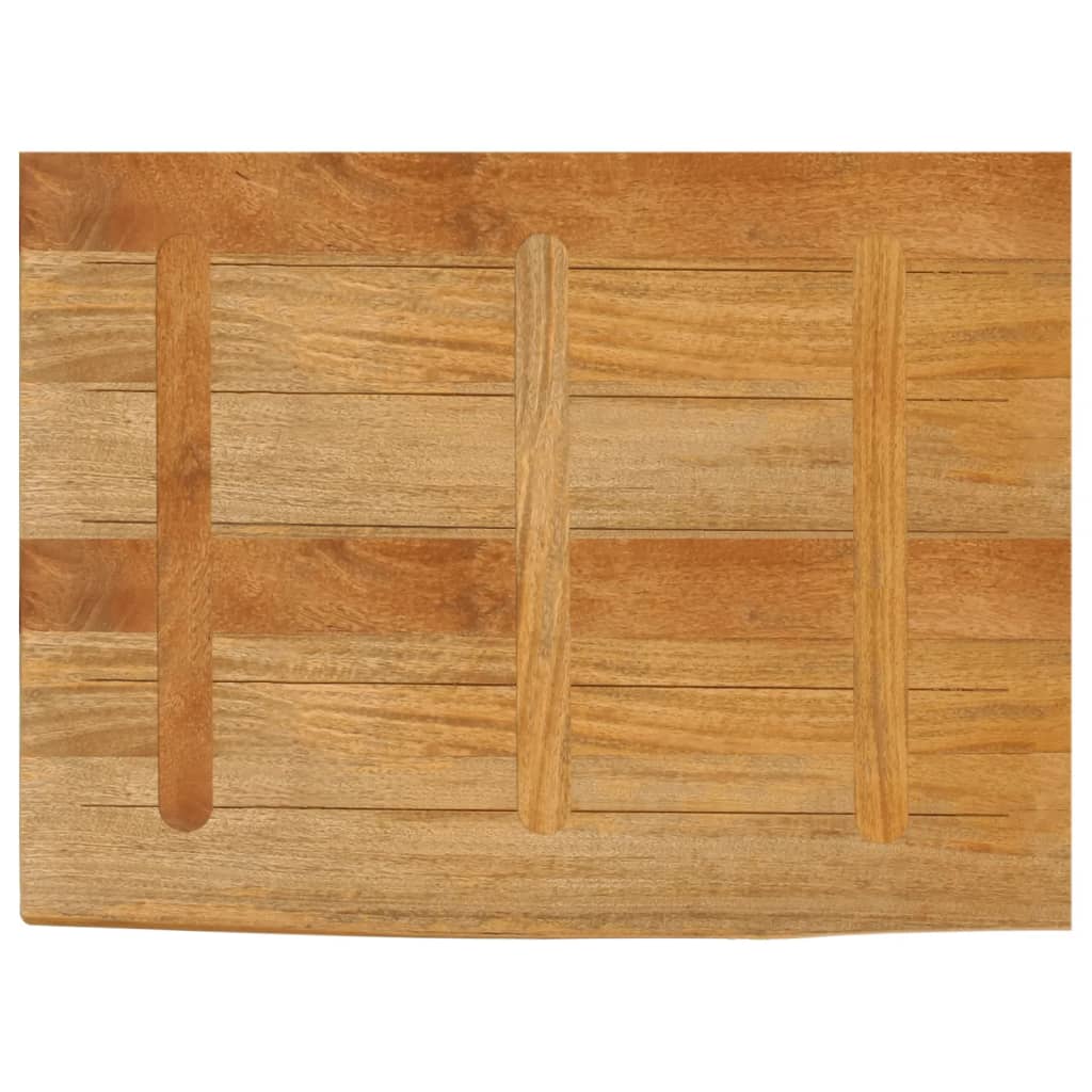 bordplade 90x60x2,5 cm naturlig kant massivt mangotræ