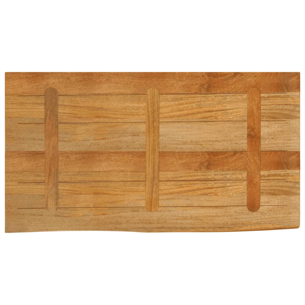 bordplade 120x60x2,5 cm naturlig kant massivt mangotræ