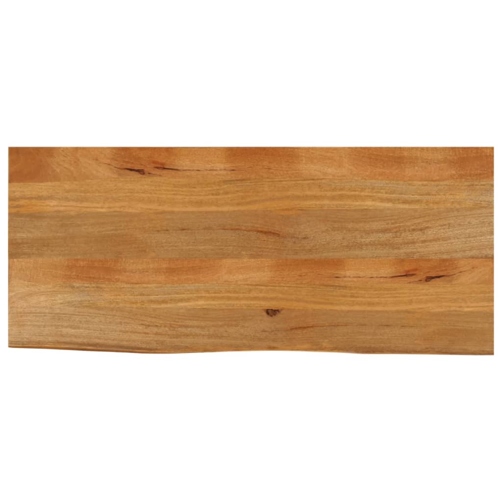 bordplade 140x60x2,5 cm naturlig kant massivt mangotræ billede