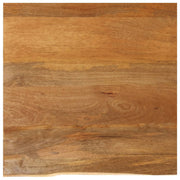 bordplade 80x80x2,5 cm naturlig kant massivt mangotræ