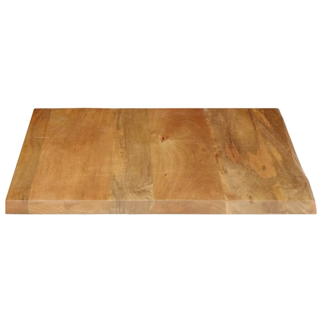 bordplade 80x80x2,5 cm naturlig kant massivt mangotræ