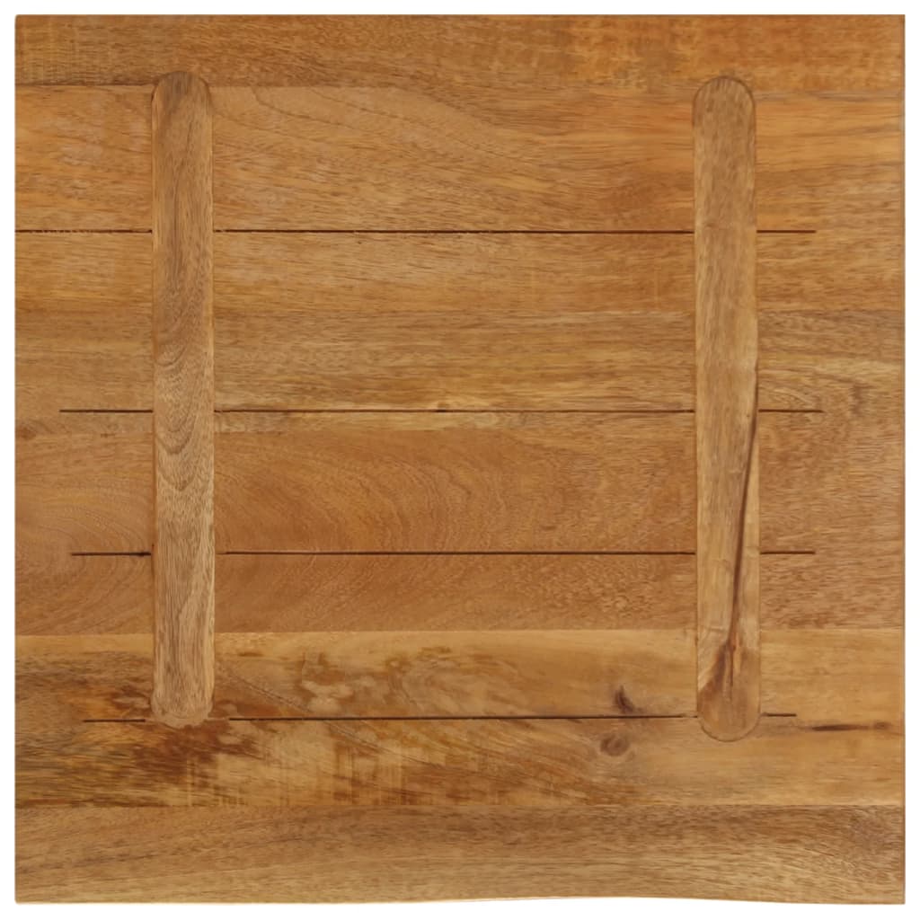 bordplade 80x80x2,5 cm naturlig kant massivt mangotræ
