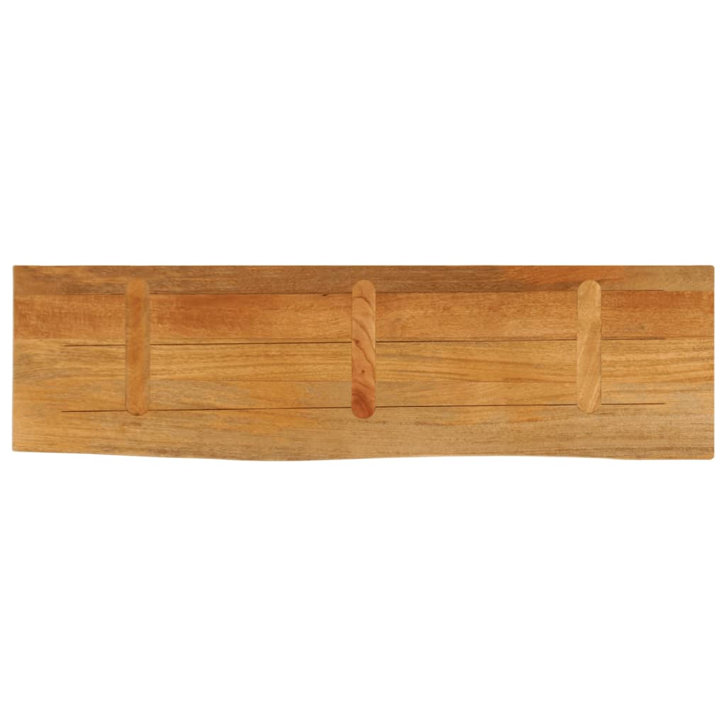bordplade 120x20x3,8 cm naturlig kant massivt mangotræ