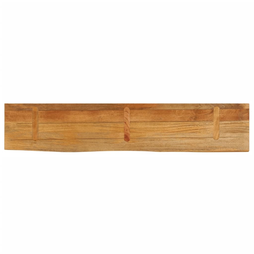 bordplade 140x20x3,8 cm naturlig kant massivt mangotræ