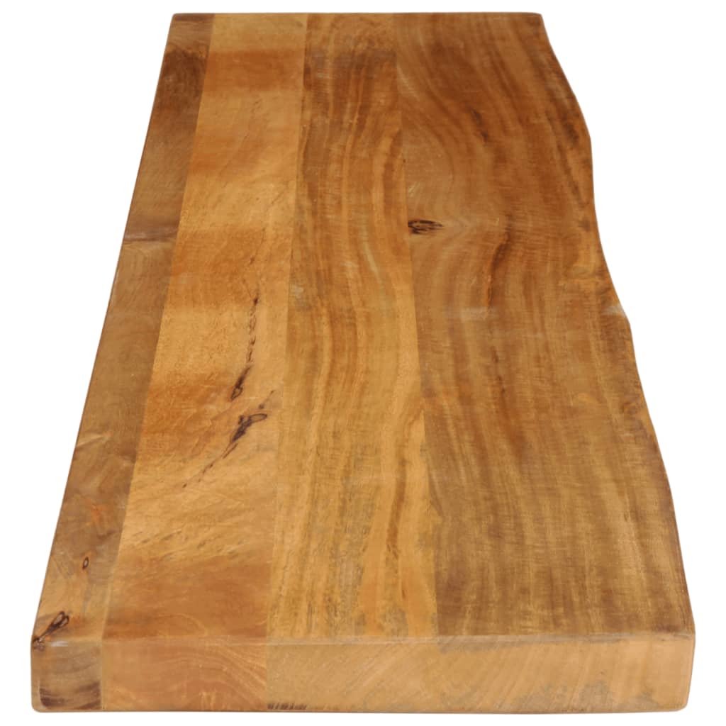 bordplade 160x20x3,8 cm naturlig kant massivt mangotræ