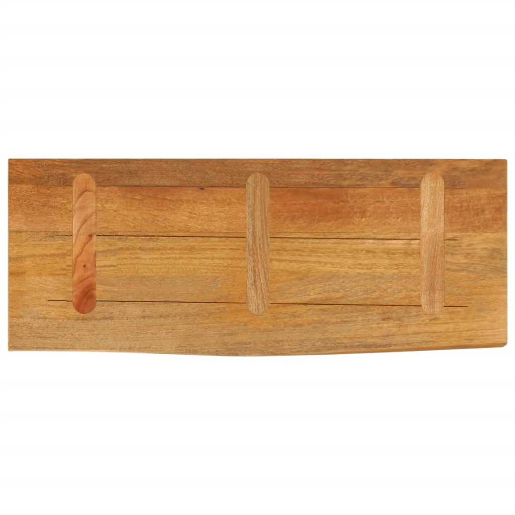 bordplade 90x30x3,8 cm naturlig kant massivt mangotræ