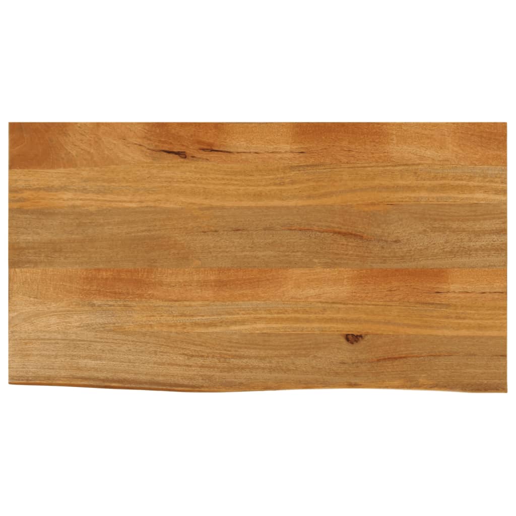 Bordplade 110 x 60 x 3,8 cm med naturlig kant i massivt mangotræ