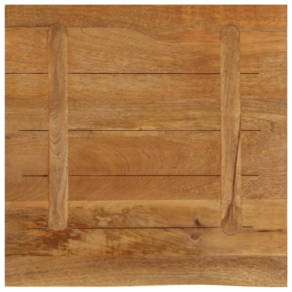 bordplade 80x80x3,8 cm naturlig kant massivt mangotræ