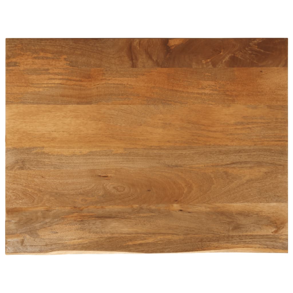 Bordplade i massivt mangotræ 90 × 80 × 3,8 cm - naturlig kant