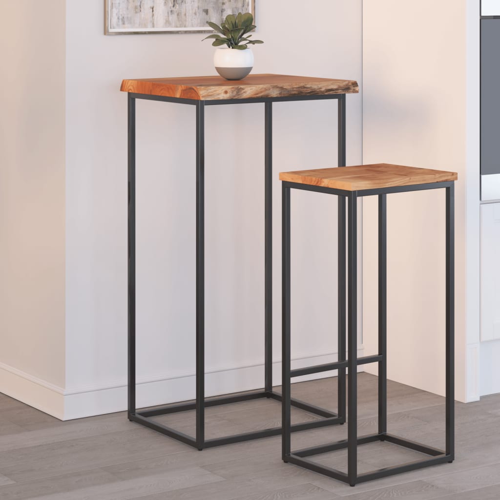 bordplade 40x40x2,5 cm rektangulær massivt akacietræ