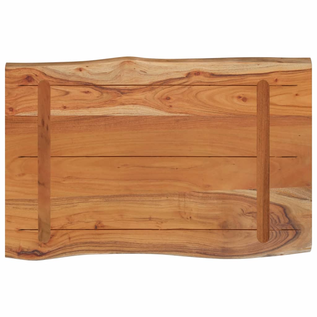 bordplade 60x40x2,5 cm rektangulær massivt akacietræ