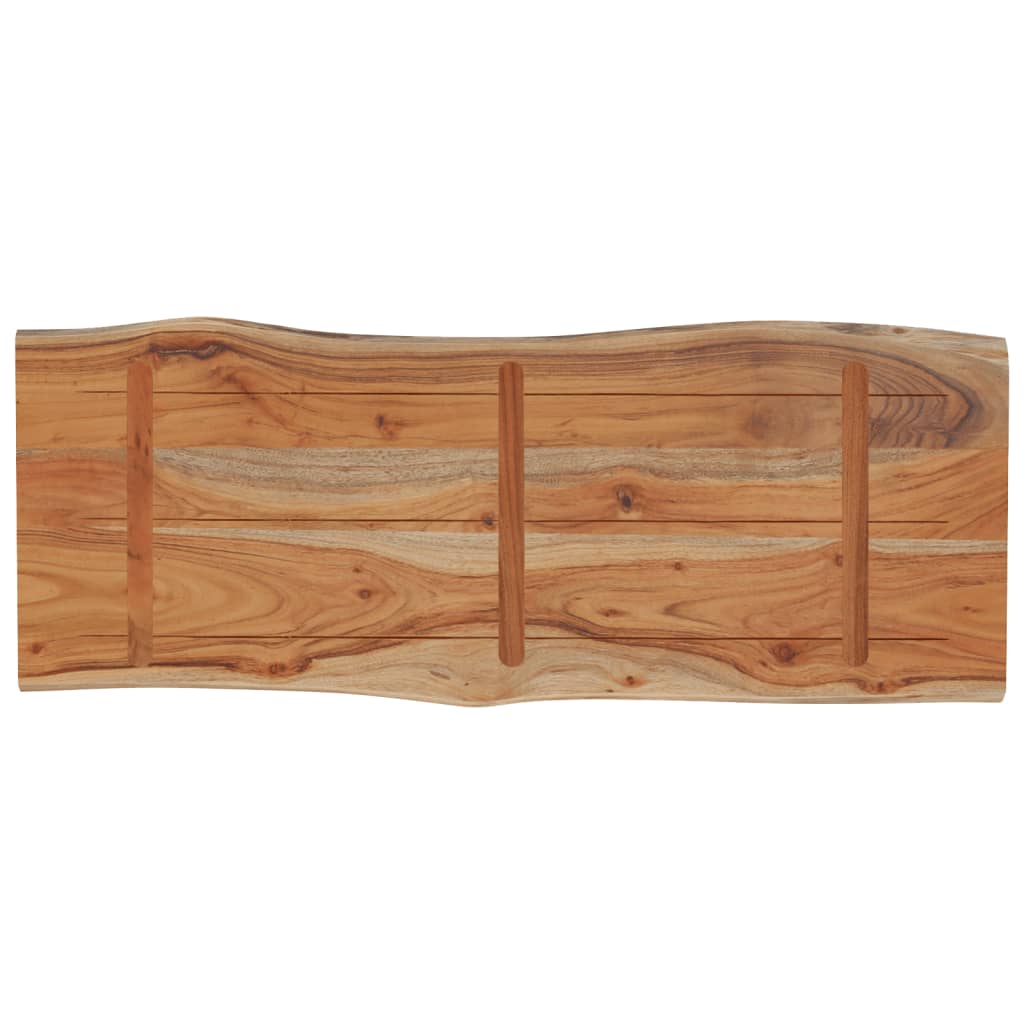 bordplade 80x40x2,5 cm rektangulær massivt akacietræ