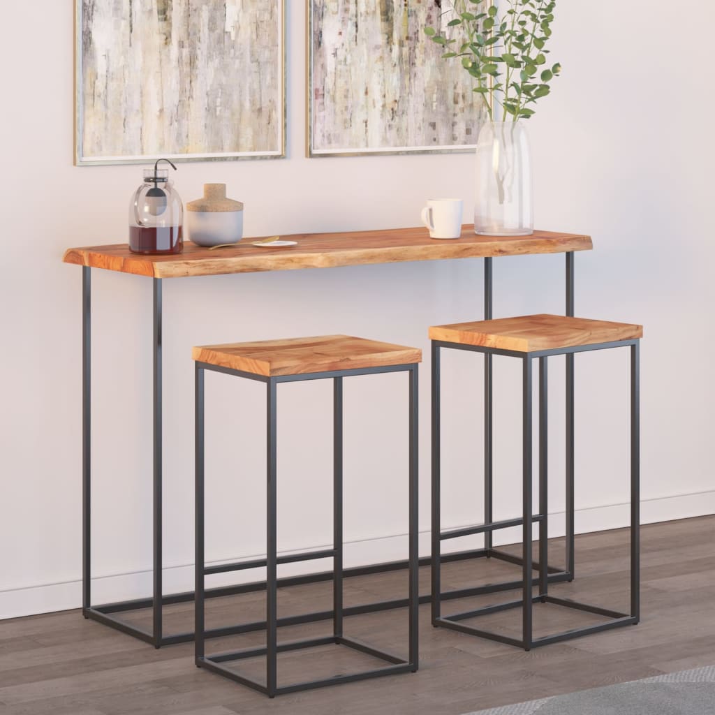 bordplade 110x40x2,5 cm rektangulær massivt akacietræ billede