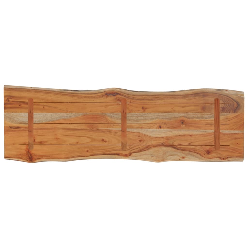 bordplade 120x40x2,5 cm rektangulær massivt akacietræ