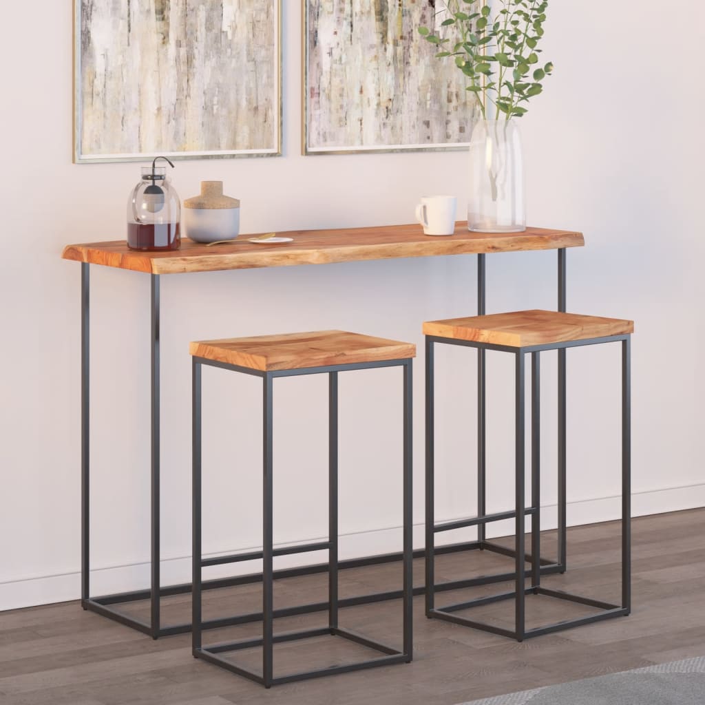 bordplade 140x40x2,5 cm rektangulær massivt akacietræ