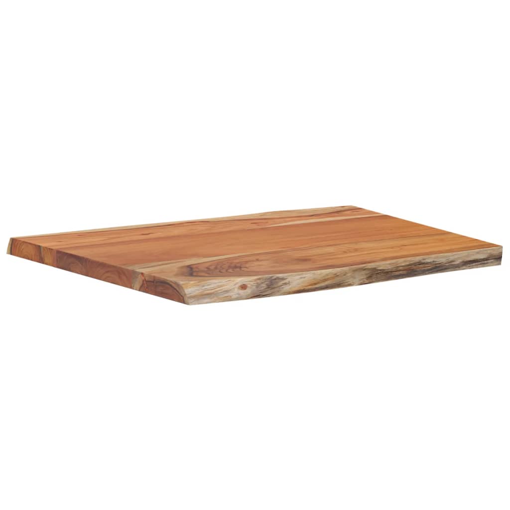 bordplade 70x60x2,5 cm rektangulær massivt akacietræ