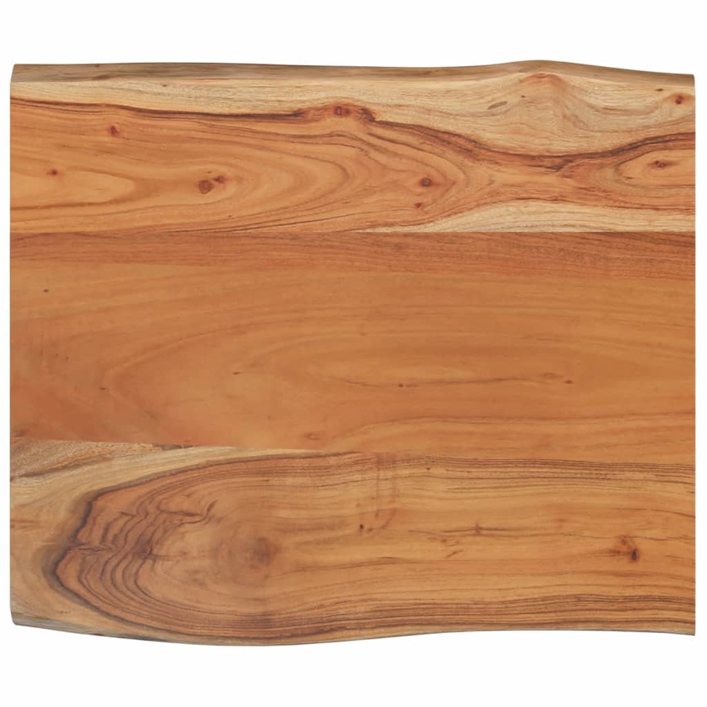 bordplade 70x60x2,5 cm rektangulær massivt akacietræ
