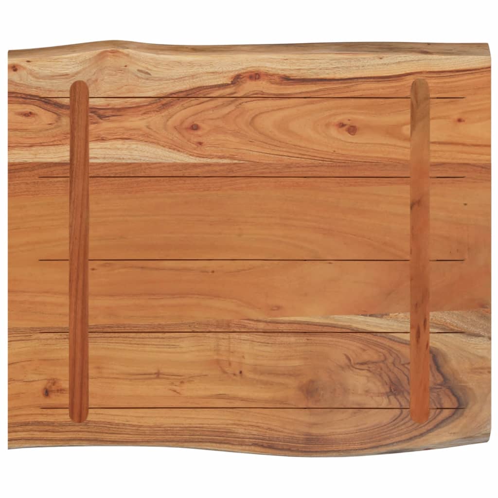bordplade 70x60x2,5 cm rektangulær massivt akacietræ