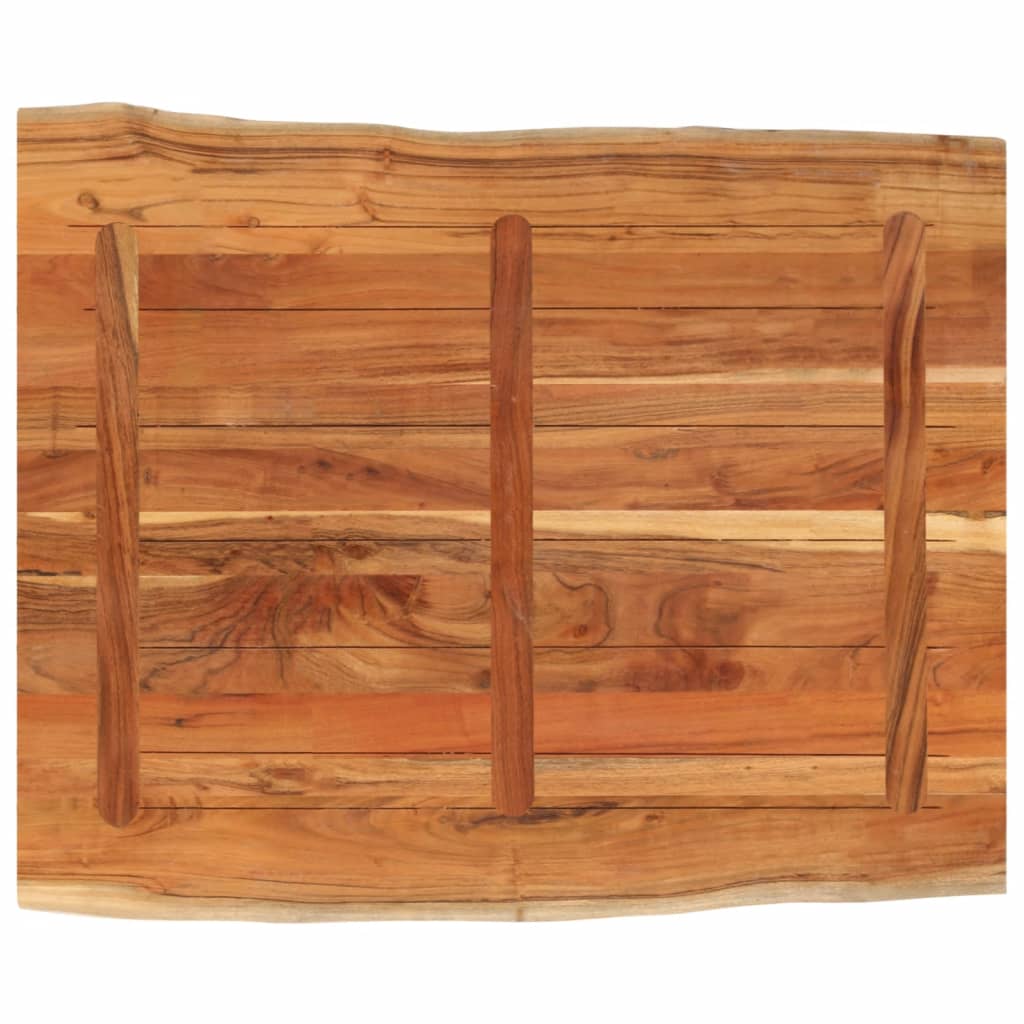 bordplade 110x80x2,5 cm rektangulær massivt akacietræ