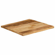 bordplade 40x40x2,5 cm naturlig kant massivt ru mangotræ