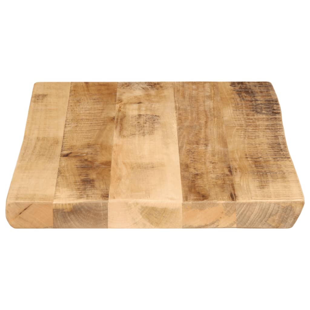 bordplade 50x40x2,5 cm naturlig kant massivt ru mangotræ