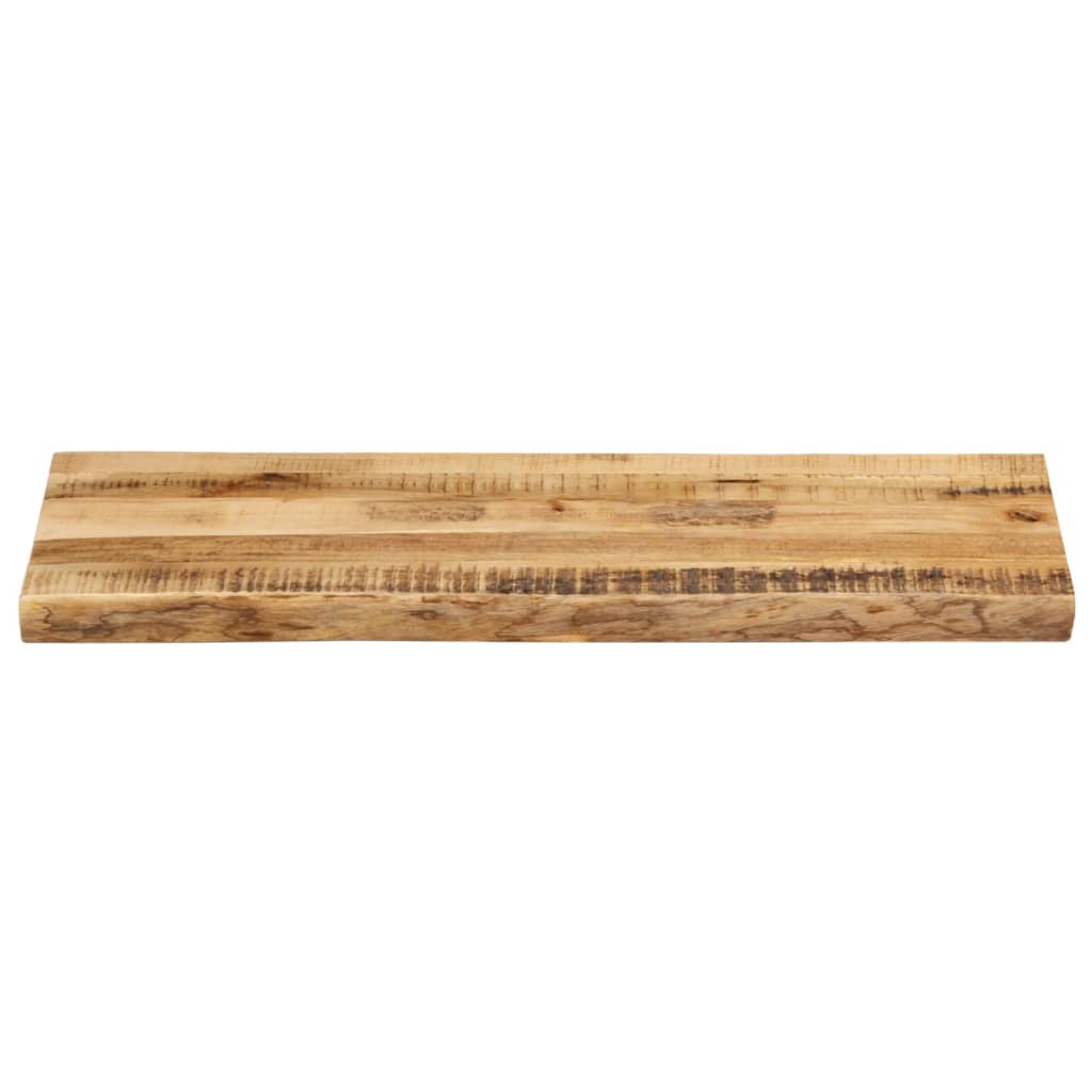 bordplade 80x40x2,5 cm naturlig kant massivt ru mangotræ
