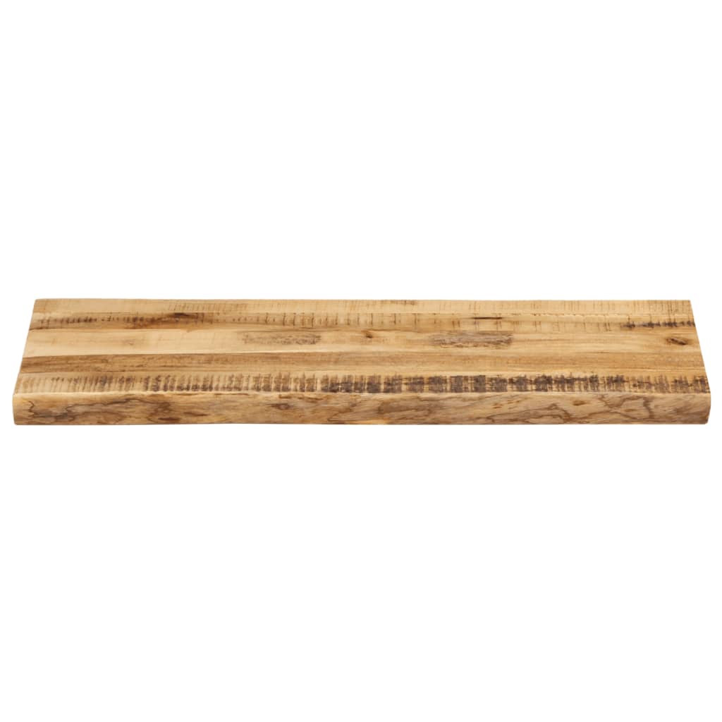 bordplade 90x40x2,5 cm naturlig kant massivt ru mangotræ