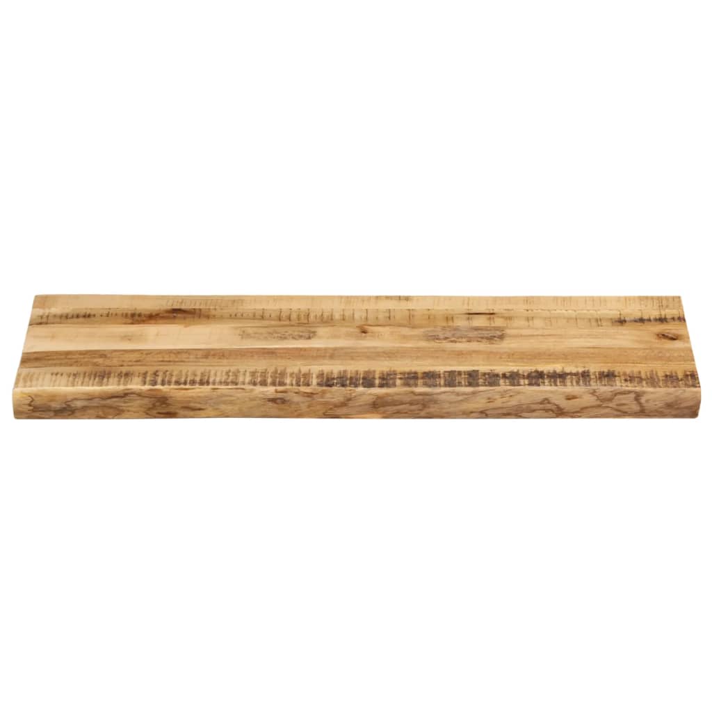 bordplade 100x40x2,5 cm naturlig kant massivt ru mangotræ