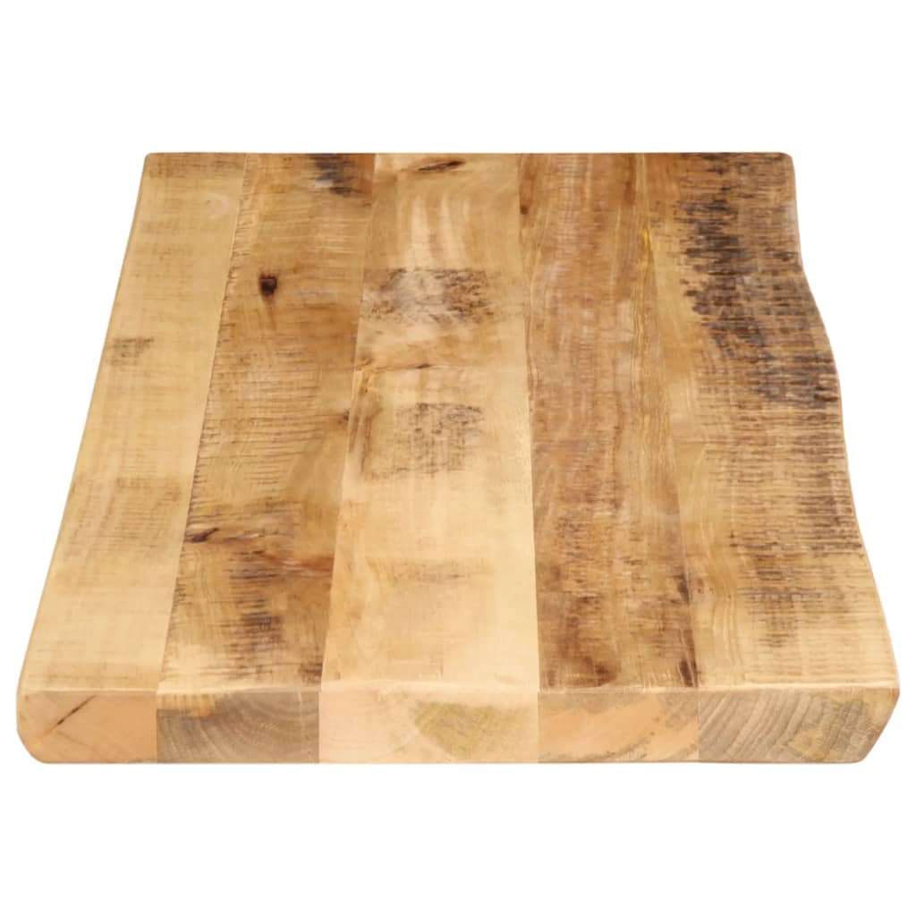 bordplade 100x40x2,5 cm naturlig kant massivt ru mangotræ