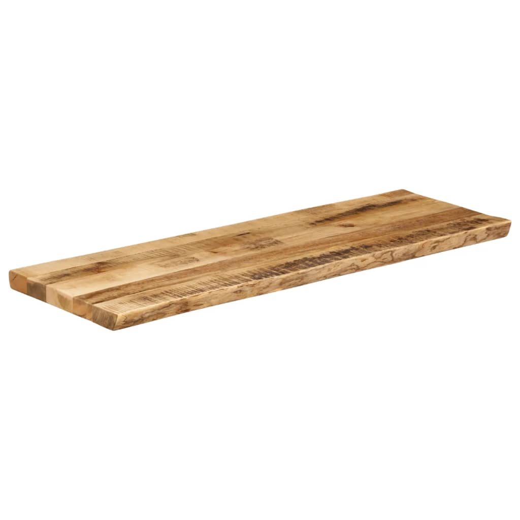 bordplade 110x40x2,5 cm naturlig kant massivt ru mangotræ