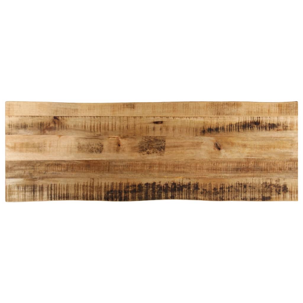 bordplade 120x40x2,5 cm naturlig kant massivt ru mangotræ billede