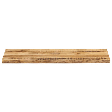 bordplade 120x40x2,5 cm naturlig kant massivt ru mangotræ