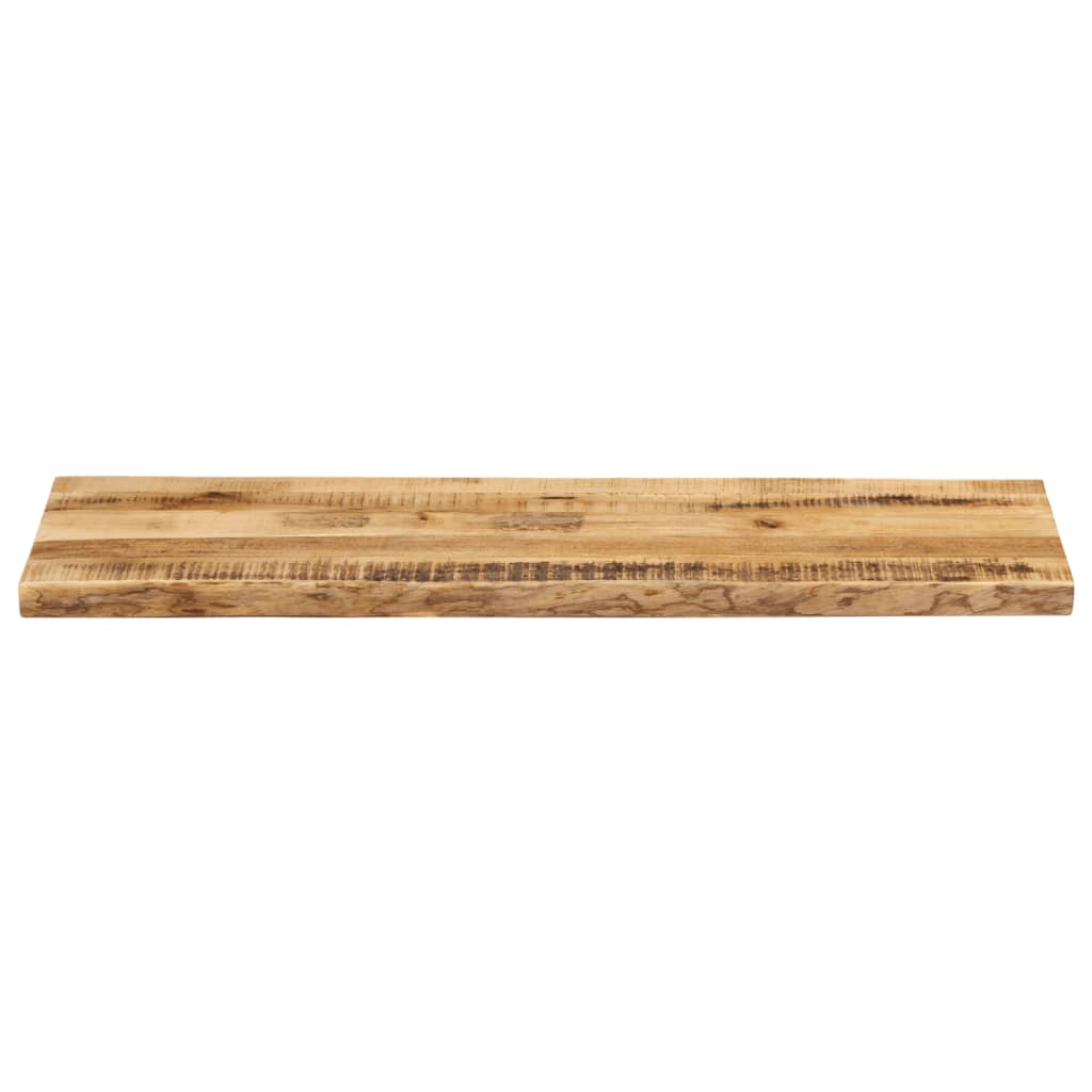 bordplade 120x40x2,5 cm naturlig kant massivt ru mangotræ