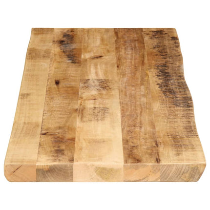 bordplade 120x40x2,5 cm naturlig kant massivt ru mangotræ