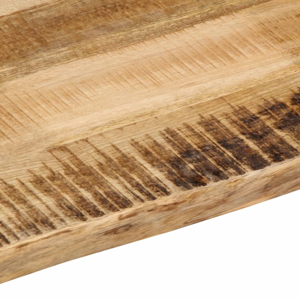 bordplade 120x40x2,5 cm naturlig kant massivt ru mangotræ