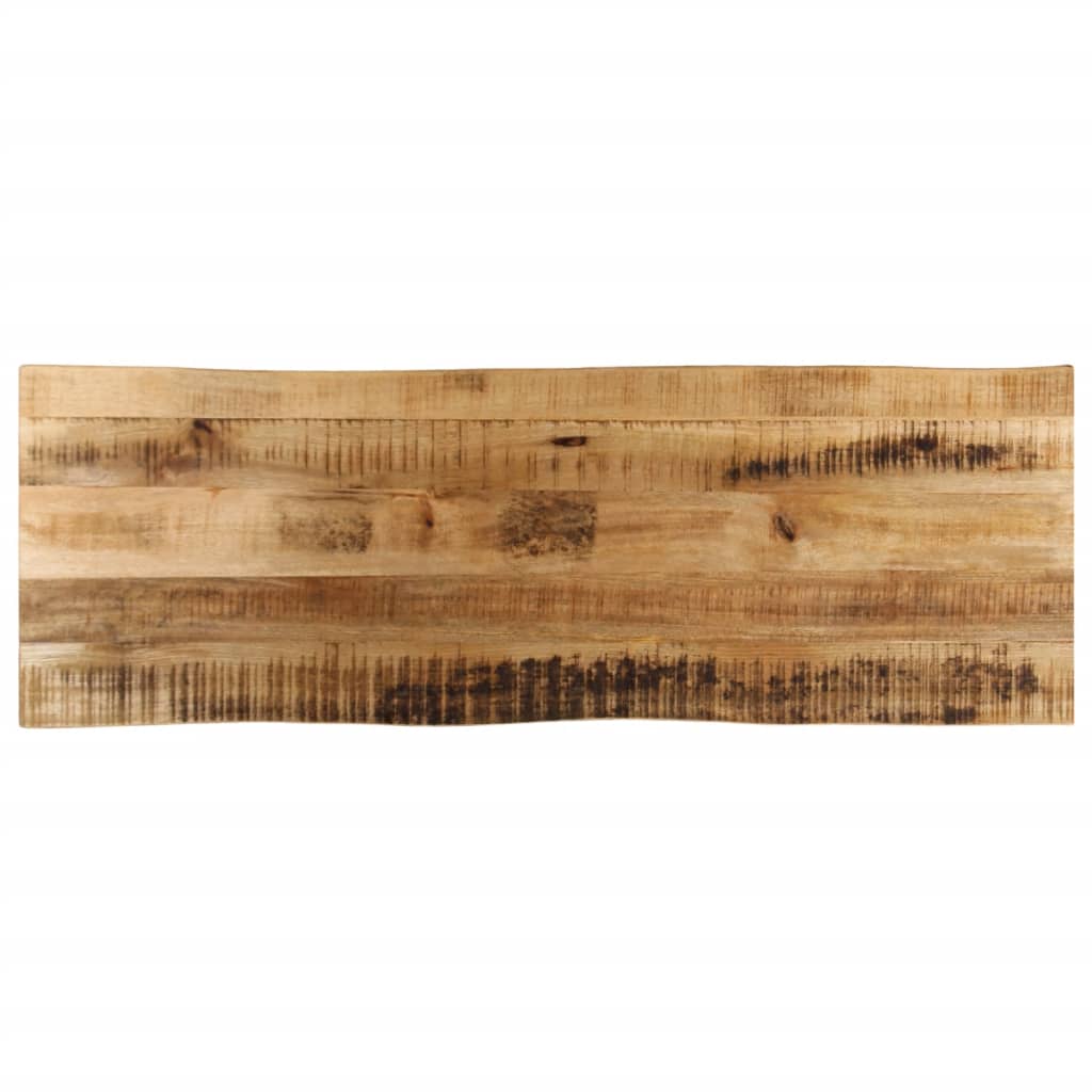 bordplade 140x40x2,5 cm naturlig kant massivt ru mangotr