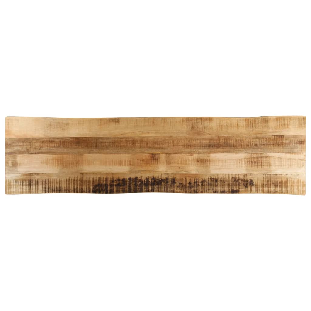 bordplade 160x40x2,5 cm naturlig kant massivt ru mangotr