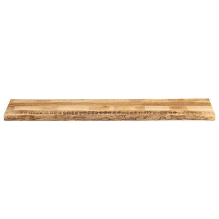 bordplade 160x40x2,5 cm naturlig kant massivt ru mangotræ