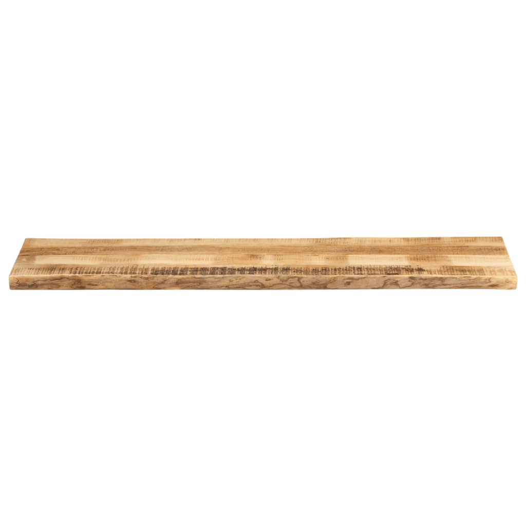 bordplade 160x40x2,5 cm naturlig kant massivt ru mangotræ