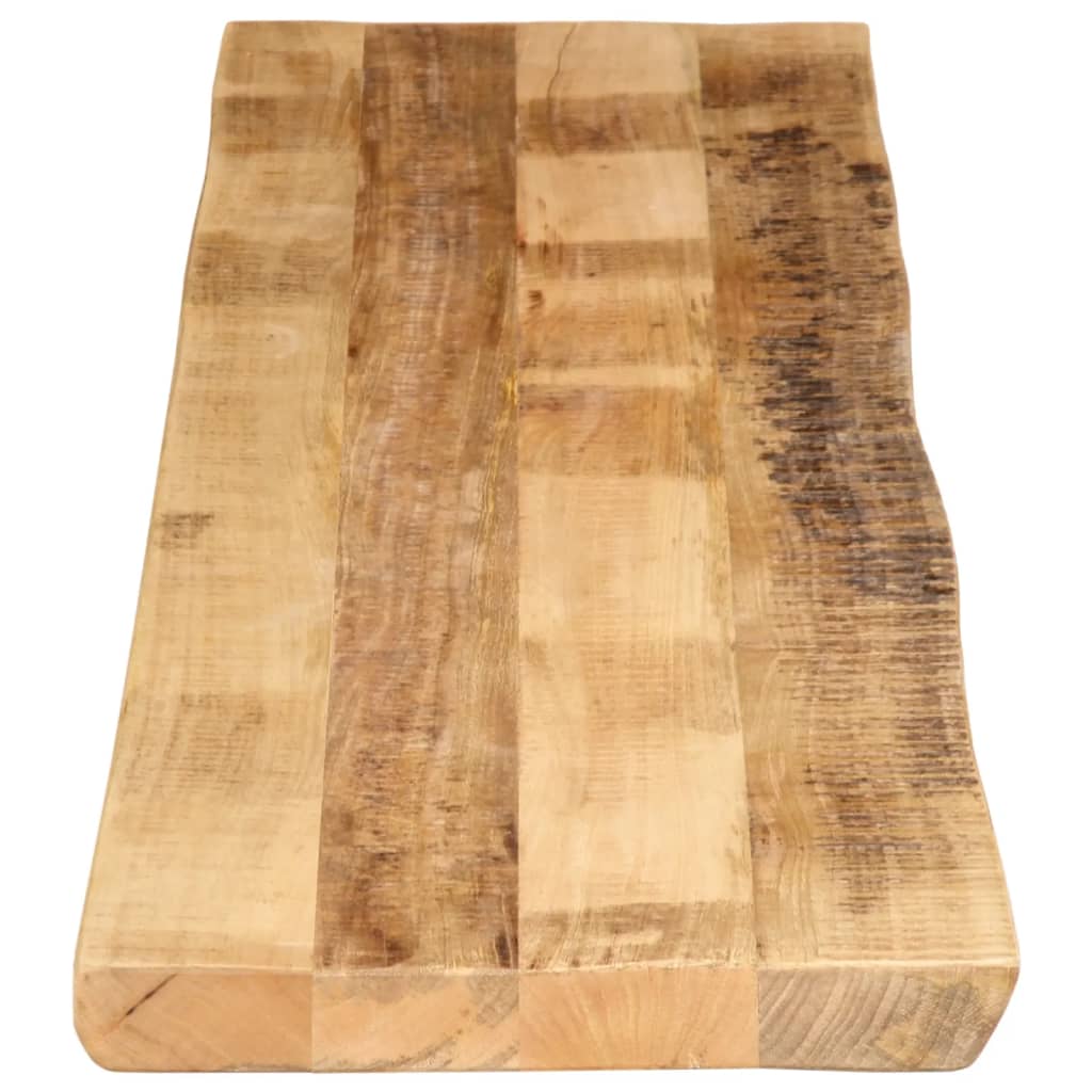 bordplade 160x40x2,5 cm naturlig kant massivt ru mangotræ