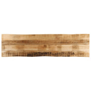 bordplade 180x40x2,5 cm naturlig kant massivt ru mangotræ