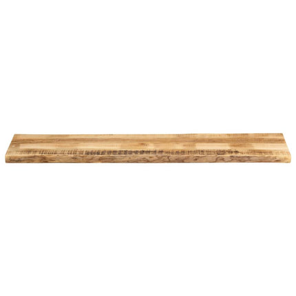 bordplade 180x40x2,5 cm naturlig kant massivt ru mangotræ