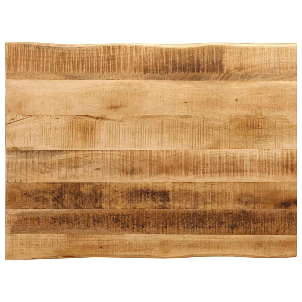 bordplade 80x60x2,5 cm naturlig kant massivt ru mangotræ billede