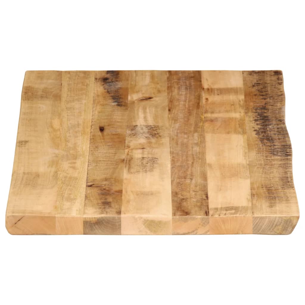 bordplade 100x60x2,5 cm naturlig kant massivt ru mangotræ