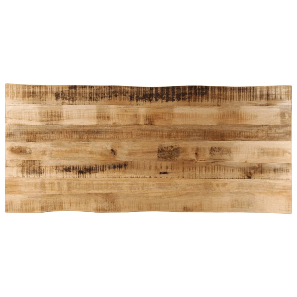 bordplade 140x60x2,5 cm naturlig kant massivt ru mangotr